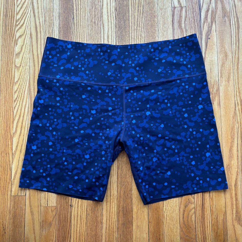 Knix Blue Patterned Bike Shorts